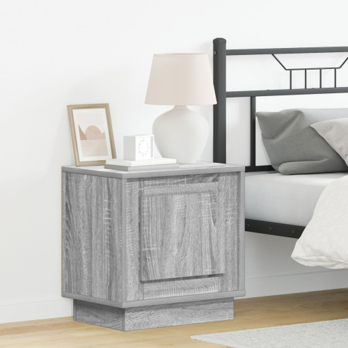vidaXL Nattduksbord 2 pcs Grå 44 x 34,5 x 45 cm Konstruerat trä