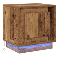 Produktbild för Nattduksbord Gammalt trä 44 x 34,5 x 45 cm Konstruerat trä