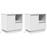 Produktbild för Nattduksbord 2 pcs Vit 50 x 34,5 x 50 cm Konstruerat trä