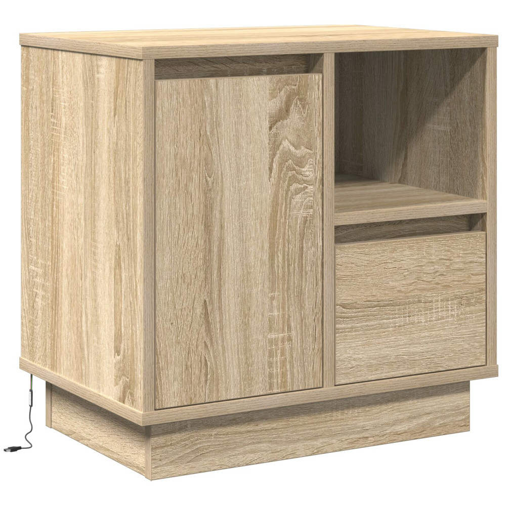 Produktbild för Nattduksbord Sonoma-ek 50 x 34,5 x 50 cm Konstruerat trä