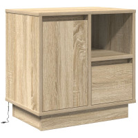 Produktbild för Nattduksbord Sonoma-ek 50 x 34,5 x 50 cm Konstruerat trä