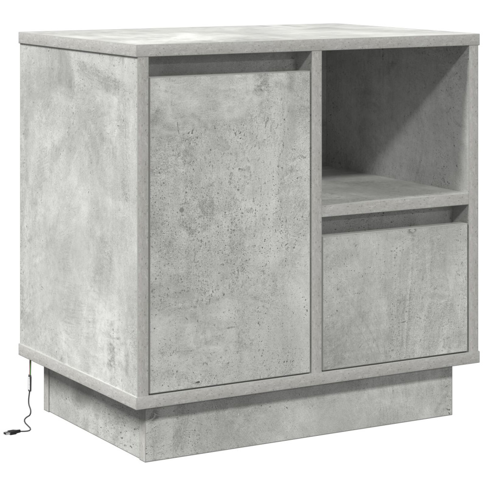 Produktbild för Nattduksbord Betonggrå 50 x 34,5 x 50 cm Konstruerat trä