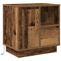 Produktbild för Nattduksbord Gammalt trä 50 x 34,5 x 50 cm Konstruerat trä