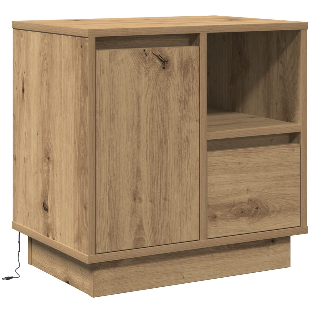 Produktbild för Nattduksbord Artisan Ek 50 x 34,5 x 50 cm Konstruerat trä