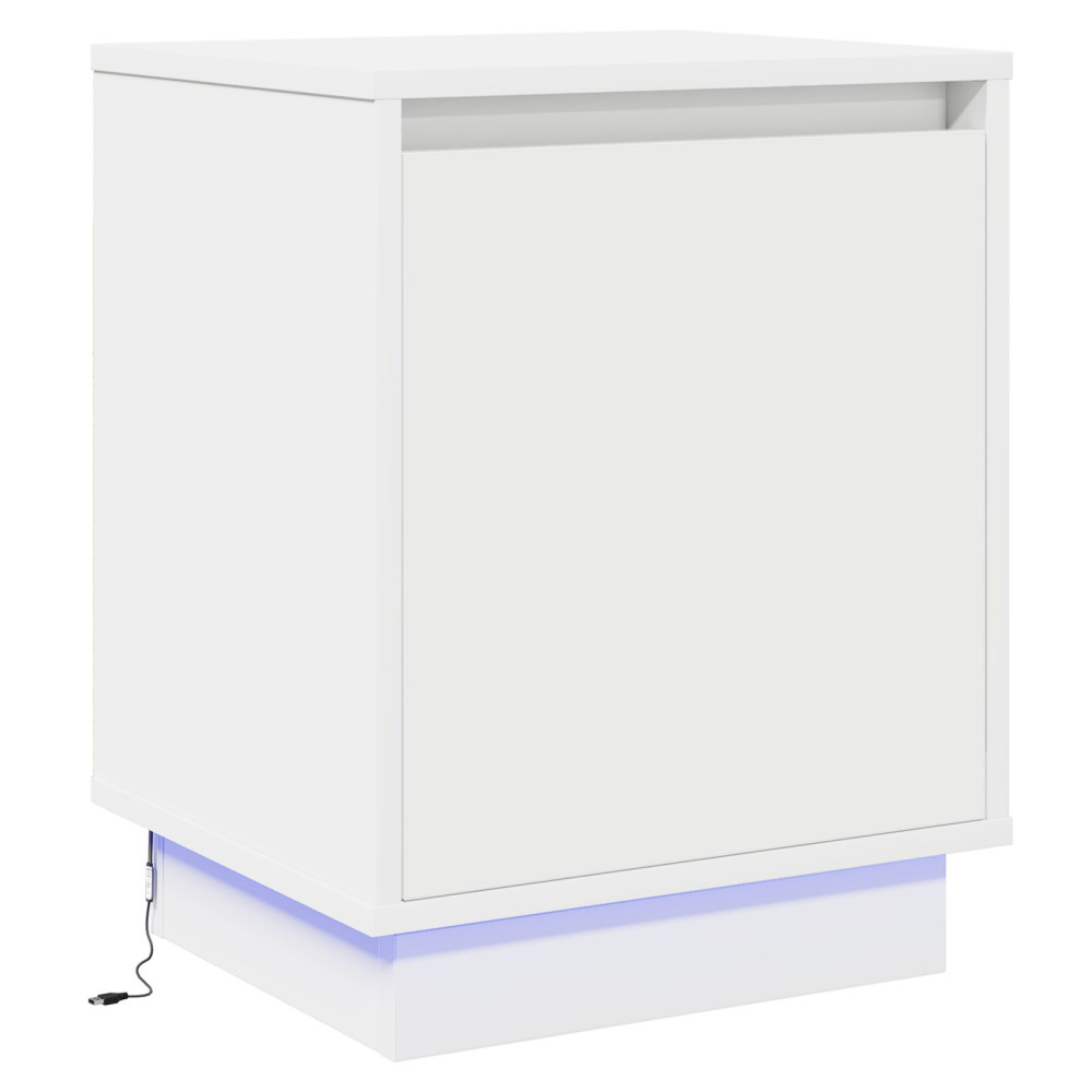 Produktbild för Nattduksbord Vit 39 x 34,5 x 50 cm Konstruerat trä
