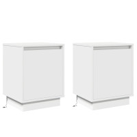 Produktbild för Nattduksbord 2 pcs Vit 39 x 34,5 x 50 cm Konstruerat trä