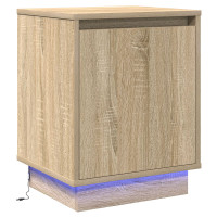 Produktbild för Nattduksbord Sonoma-ek 39 x 34,5 x 50 cm Konstruerat trä
