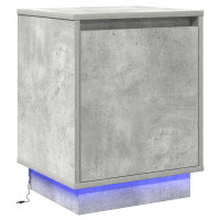 Produktbild för Nattduksbord Betonggrå 39 x 34,5 x 50 cm Konstruerat trä