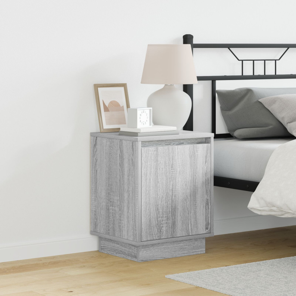 Produktbild för Nattduksbord 2 pcs Grå 39 x 34,5 x 50 cm Konstruerat trä