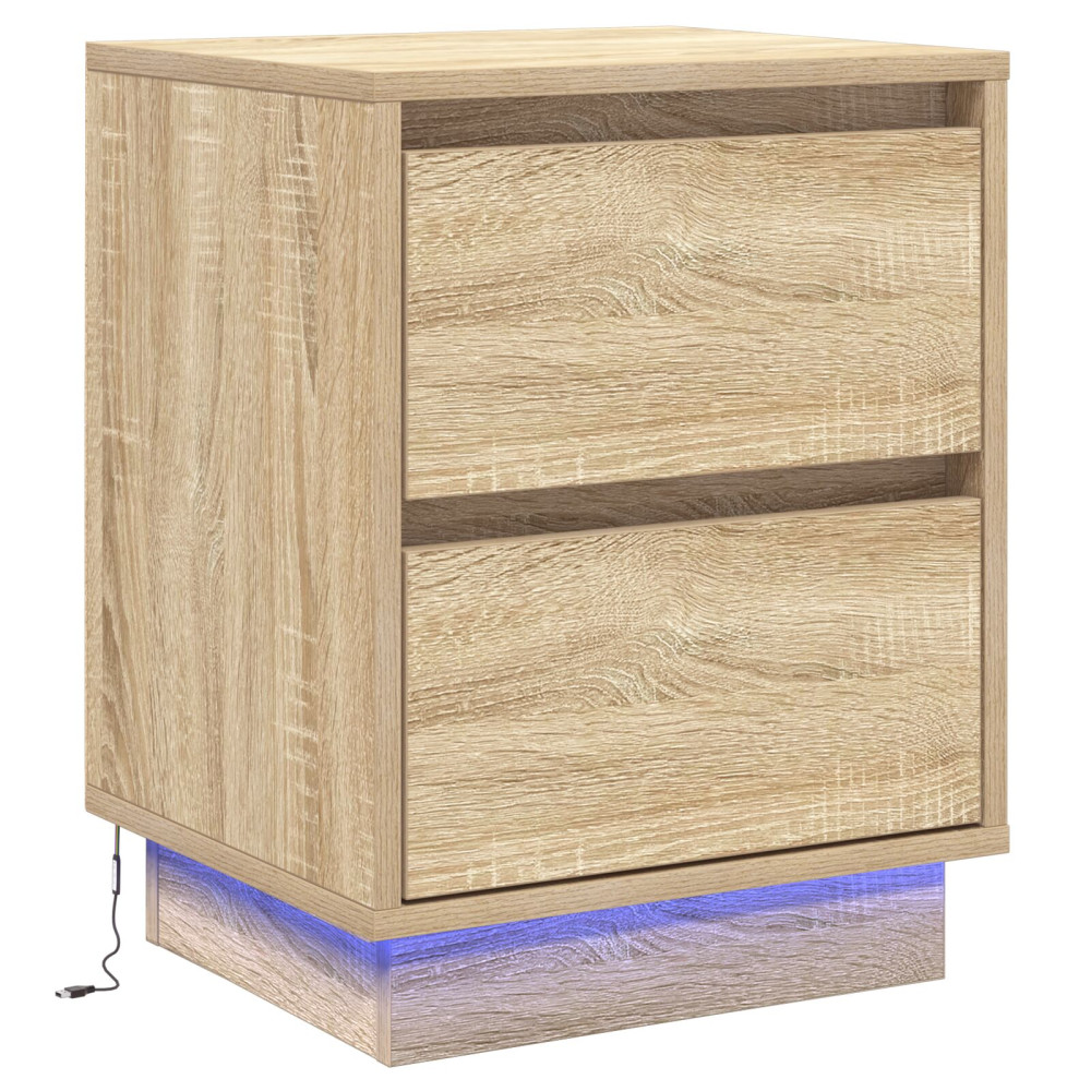 Produktbild för Nattduksbord Sonoma-ek 39 x 34,5 x 50 cm Konstruerat trä