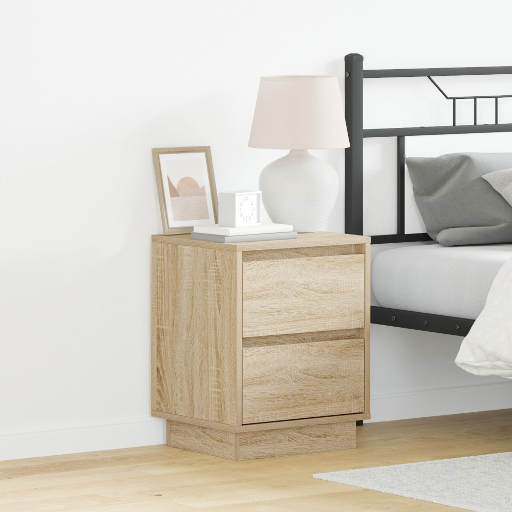 Produktbild för Nattduksbord 2 pcs Sonoma-ek 39 x 34,5 x 50 cm Konstruerat trä