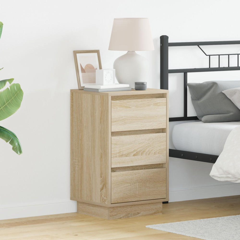 Produktbild för Nattduksbord Sonoma-ek 39 x 34,5 x 65 cm Konstruerat trä