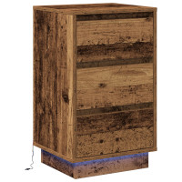 Produktbild för Nattduksbord Gammalt trä 39 x 34,5 x 65 cm Konstruerat trä