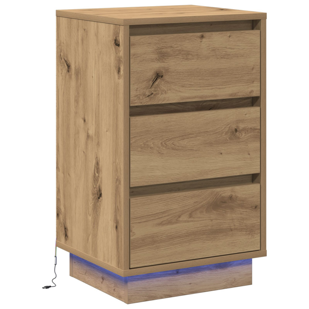 Produktbild för Nattduksbord Artisan Ek 39 x 34,5 x 65 cm Konstruerat trä