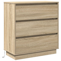 Produktbild för Nattduksbord Sonoma-ek 71 x 34,5 x 75 cm Konstruerat trä