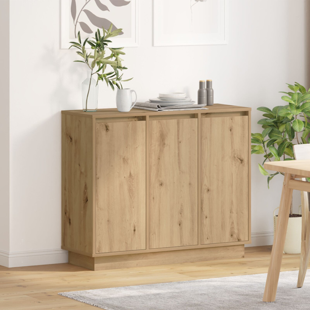 Produktbild för LED-sido bord Artisan Ek 90 x 32 x 75 cm Konstruerat trä