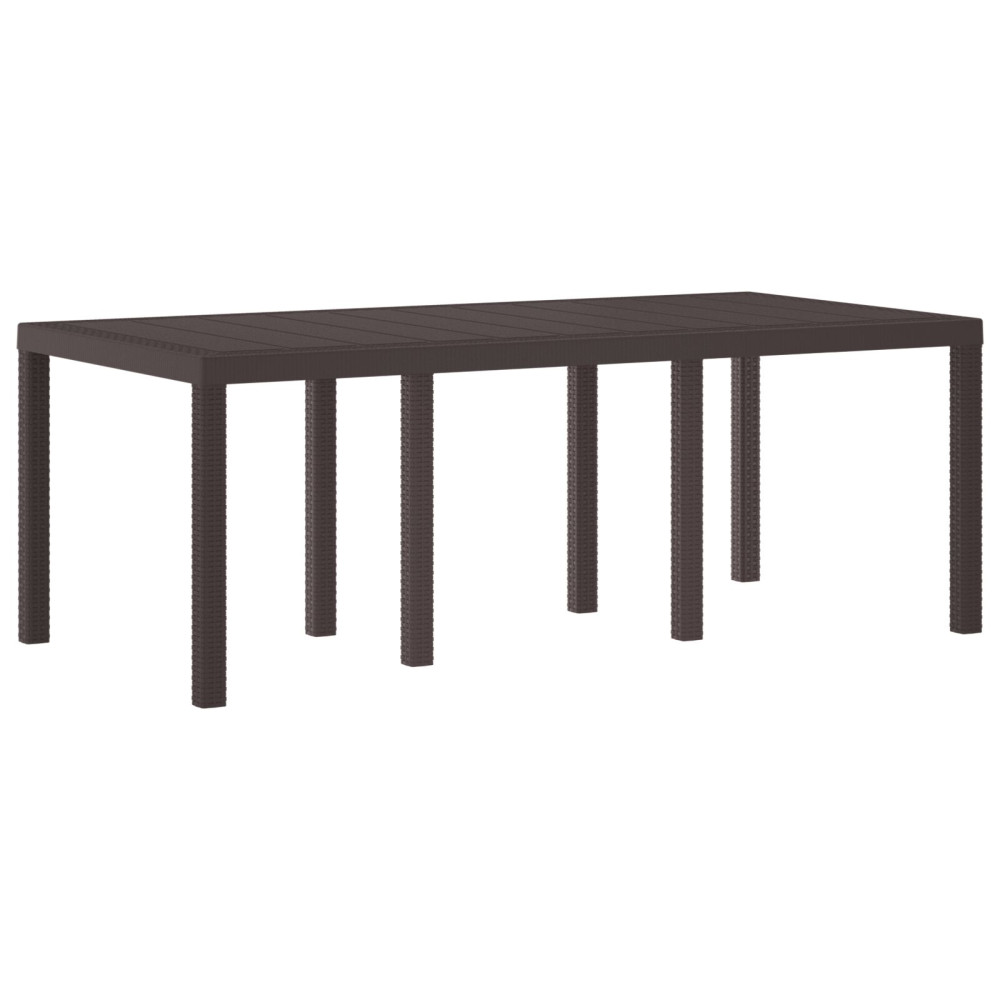 Produktbild för Trädgårdsbord Brun 200 x 100 x 73 cm konstrotting