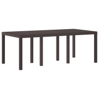 Produktbild för Trädgårdsbord Brun 200 x 100 x 73 cm konstrotting