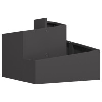 Produktbild för Trädgårdsplanterare Svart 60 x 60 x 50 cm Kallvalsat stål