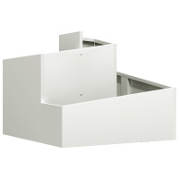 Produktbild för Trädgårdsplanterare Vit 60 x 60 x 50 cm Kallvalsat stål