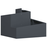 Produktbild för Trädgårdsplanterare Antracit 60 x 60 x 50 cm Kallvalsat stål