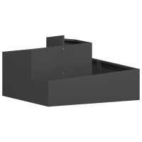 Produktbild för Trädgårdsplanterare Svart 80 x 80 x 50 cm Kallvalsat stål