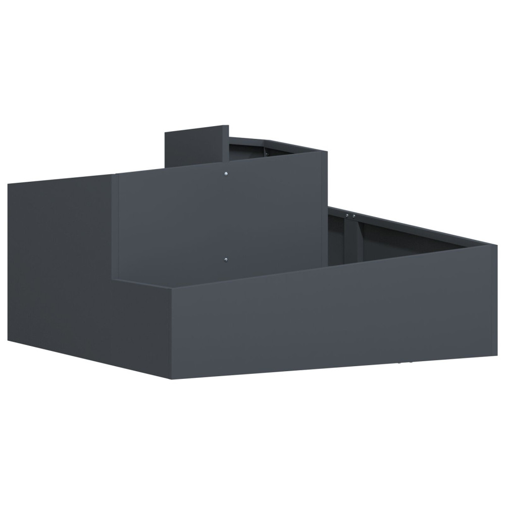 Produktbild för Trädgårdsplanterare Antracit 80 x 80 x 50 cm Kallvalsat stål