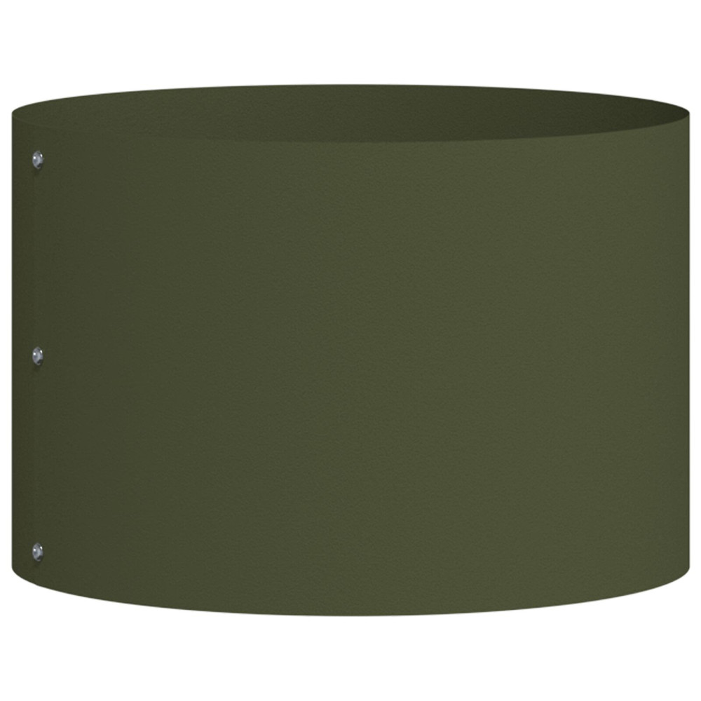Produktbild för Krukring Olivgrön 30 x 30 x 20 cm Kallvalsat stål