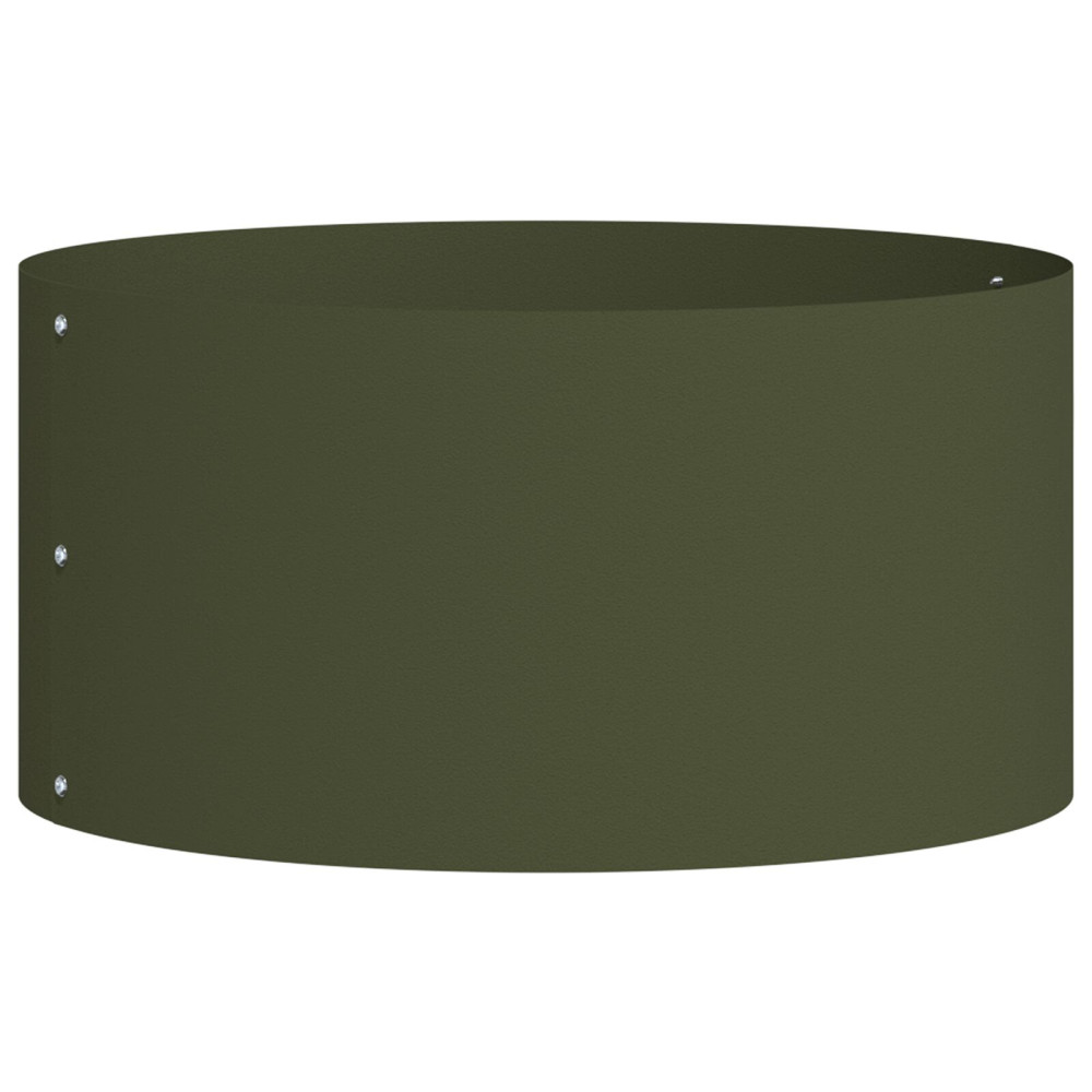 Produktbild för Krukring Olivgrön 40 x 40 x 20 cm Kallvalsat stål