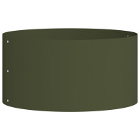 Produktbild för Krukring Olivgrön 40 x 40 x 20 cm Kallvalsat stål