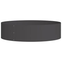 Produktbild för Krukring Svart 80 x 80 x 20 cm Kallvalsat stål