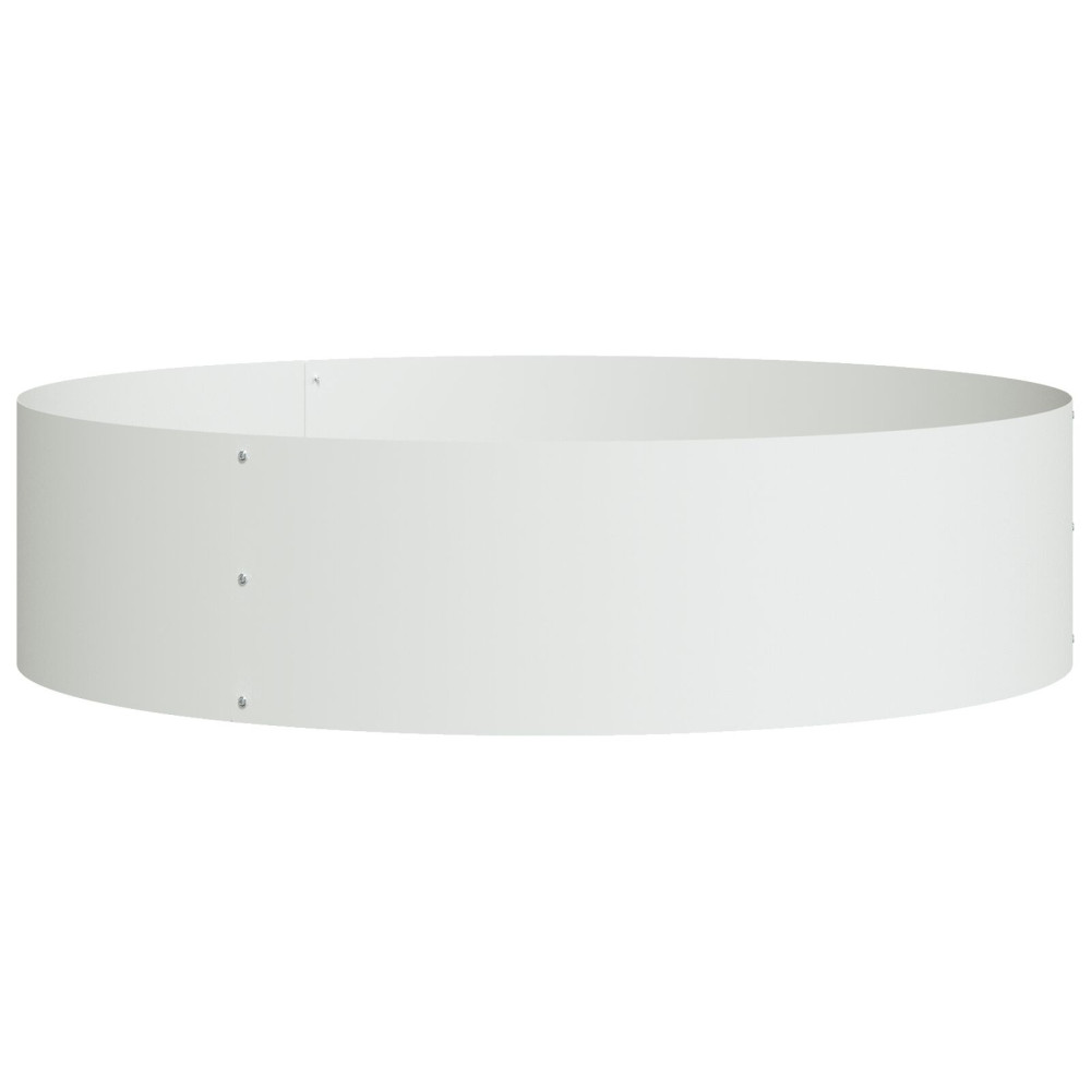 Produktbild för Krukring Vit 80 x 80 x 20 cm Kallvalsat stål