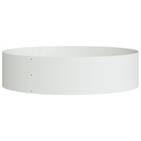 Produktbild för Krukring Vit 80 x 80 x 20 cm Kallvalsat stål