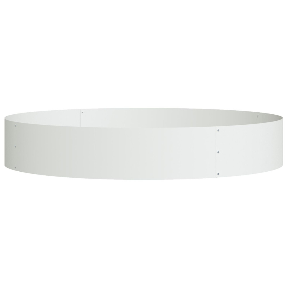 Produktbild för Krukring Vit 120 x 120 x 20 cm Kallvalsat stål