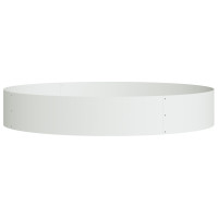 Produktbild för Krukring Vit 120 x 120 x 20 cm Kallvalsat stål
