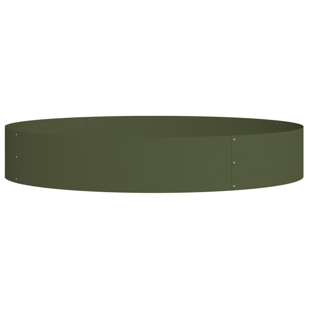 Produktbild för Krukring Olivgrön 120 x 120 x 20 cm Kallvalsat stål