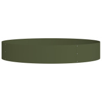 Produktbild för Krukring Olivgrön 120 x 120 x 20 cm Kallvalsat stål