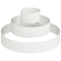 Produktbild för Trädgårdsplanterare Vit 120 x 120 x 20 cm Kallvalsat stål