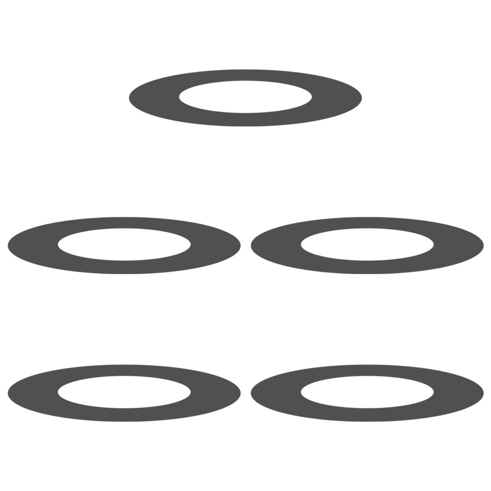 Produktbild för lämplig för Flat Trädringar 5 pcs Svart Ø40 / 70 cm Stål