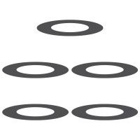 Produktbild för lämplig för Flat Trädringar 5 pcs Svart Ø40 / 70 cm Stål