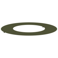 Produktbild för Trä ring Olivgrön Ø40 / 70 cm Kallvalsat stål