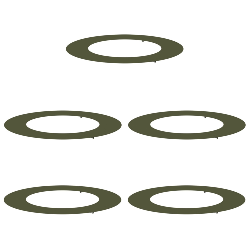 Produktbild för lämplig för Flat Trädringar 5 pcs Olivgrön Ø50 / 80 cm Stål