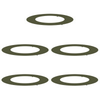 Produktbild för lämplig för Flat Trädringar 5 pcs Olivgrön Ø50 / 80 cm Stål