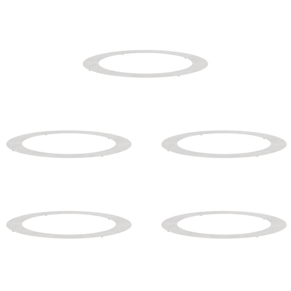 Produktbild för lämplig för Flat Trädringar 5 pcs Silver Ø90 / 120 cm
