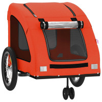 Produktbild för Cykelvagn för djur orange oxfordtyg och järn