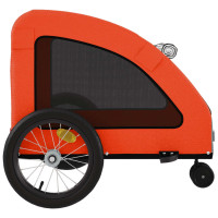 Produktbild för Cykelvagn för djur orange oxfordtyg och järn