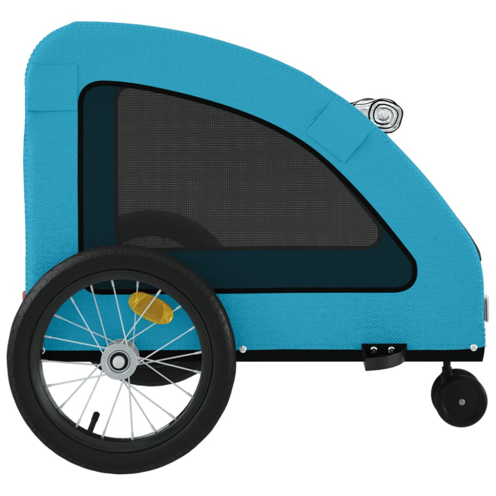 Produktbild för Cykelvagn för djur blå oxfordtyg och järn
