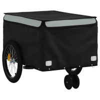 Produktbild för Cykelvagn svart och grå 30 kg järn