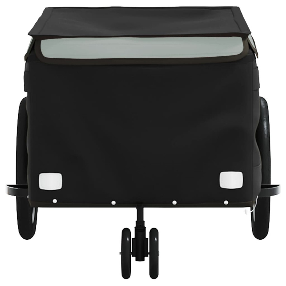 Produktbild för Cykelvagn svart och grå 30 kg järn