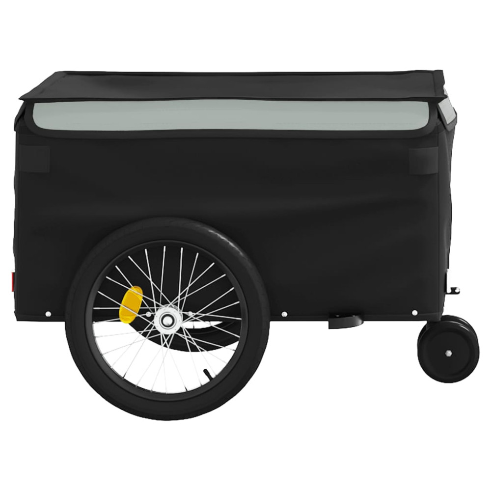 Produktbild för Cykelvagn svart och grå 30 kg järn